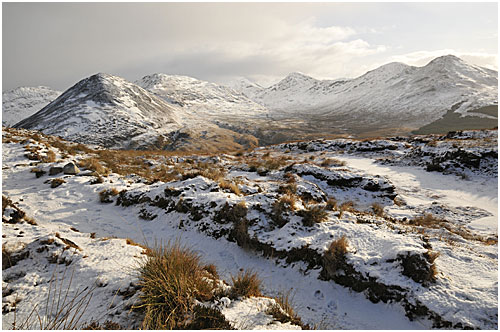 View of the Twelve Bens from the top of Diamond Hill